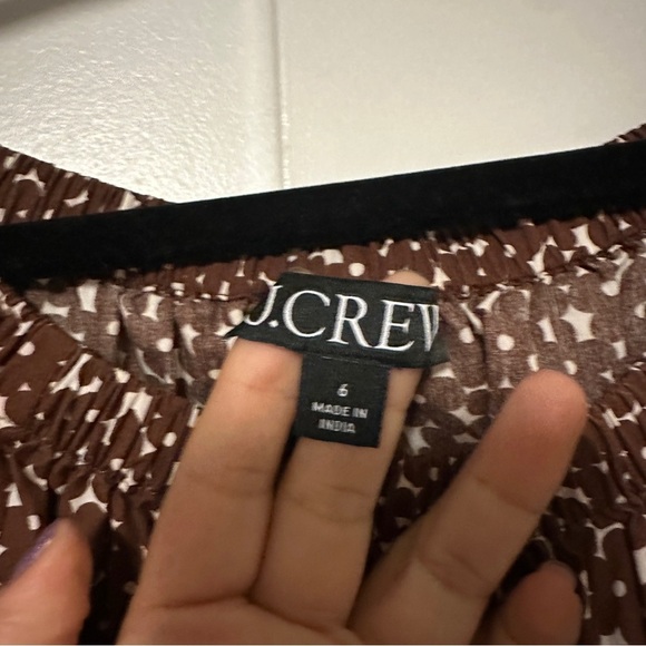 J. Crew floral puff sleeve drop-waist poplin dress Size 6 - Picture 5 of 11